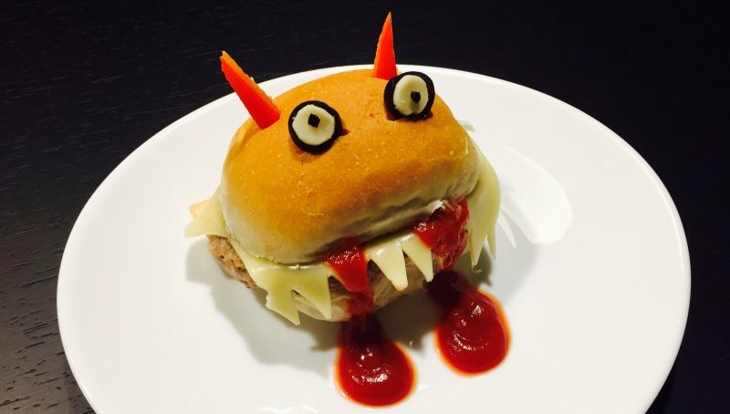 Panini di Hamburger Indiavolati Idee  per Halloween