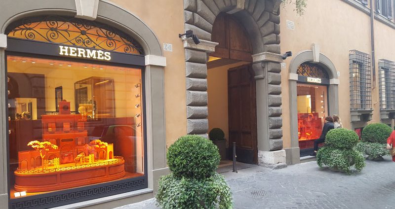 Glam hotel Roma -Negozio Hermes nella Capitale